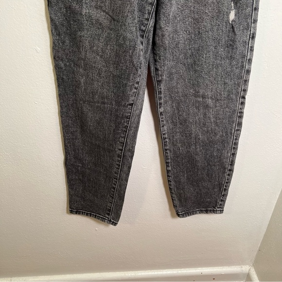 SO High Rise Mom Jean Faded Black Paper Bag Waist 7/28 - Picture 4 of 10